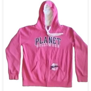 Planet Hollywood Walt Disney zippered hoodie. Women's L. Sherpa lined hood